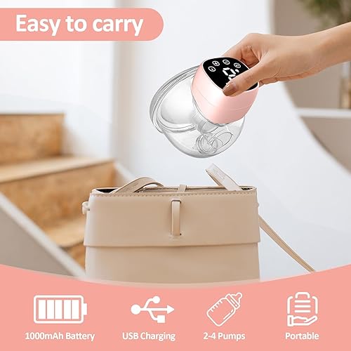 Hands-free electric breast pump