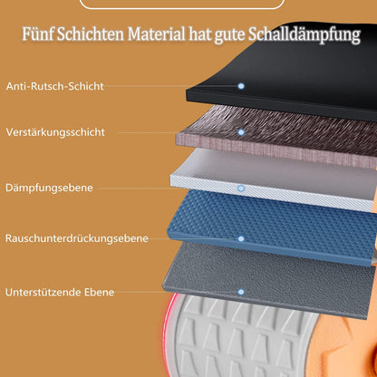 Double wheel abdominal roller with elbow support