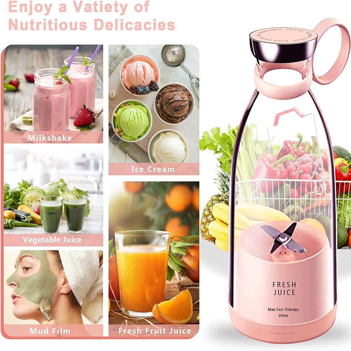 Portable Mini Juicer Blender
