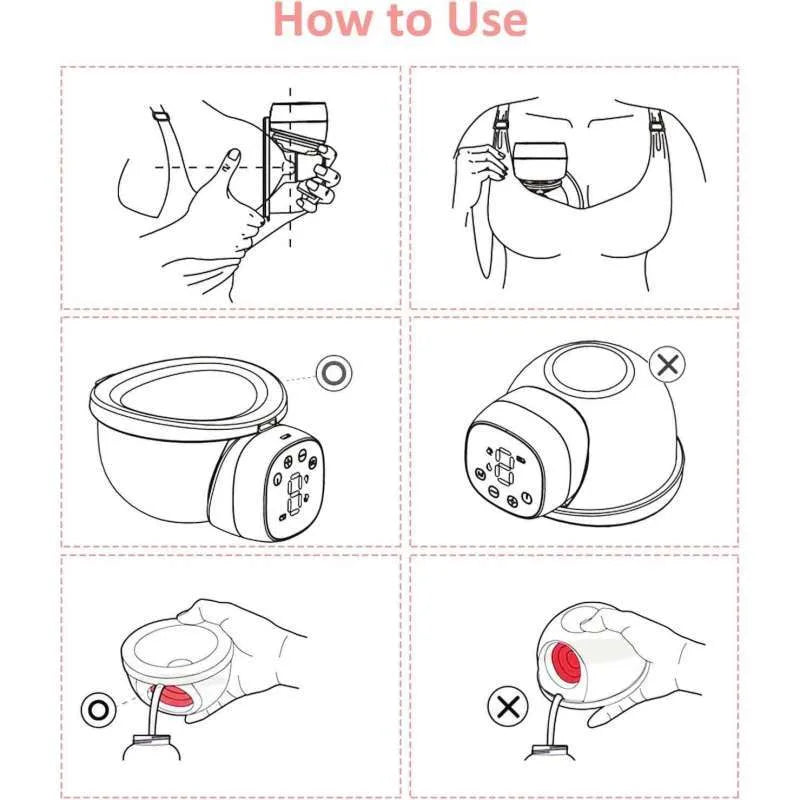 Hands-free electric breast pump