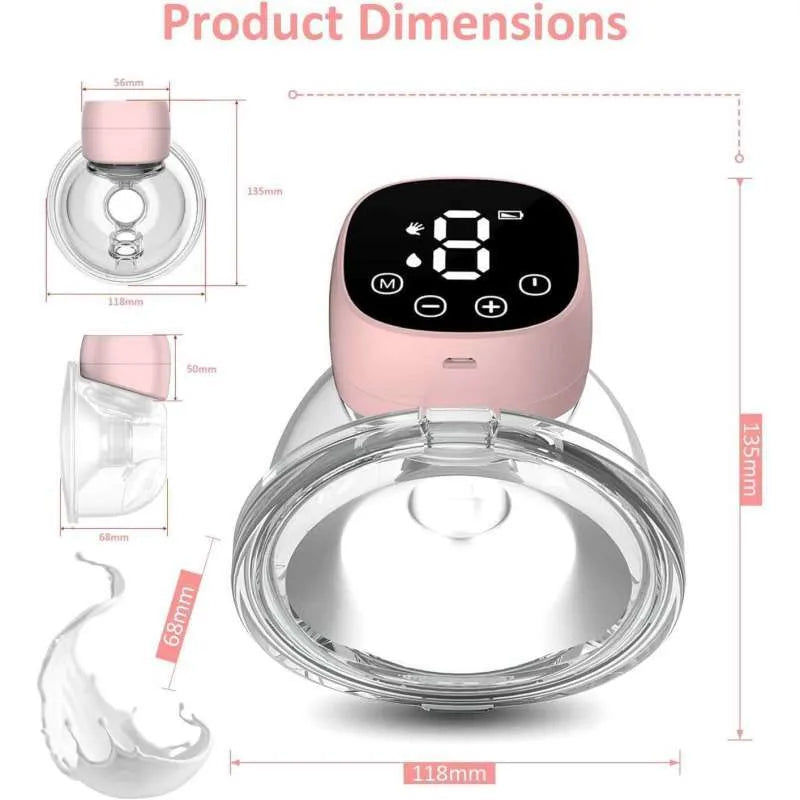 Hands-free electric breast pump